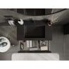 Mexen Orio Bathroom cabinet 80 cm with sink Otis, 1 drawer, black gloss/black matte - 91A10-08023-1-BF70-W18M71