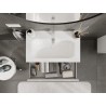 Mexen Orio 80 cm bathroom cabinet with Vela sink, 1 drawer, white gloss - 91A10-08023-1-BF00-W23M00