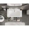 Mexen Orio mobiletto da bagno 80 cm con lavabo Vela, 1 cassetto, bianco lucido - 91A10-08023-1-BF00-W23M00