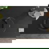 Mexen Kevin granieten spoelbak 1-komerig met afdruiprek 586 x 458 mm, zwart, zwarte sifon - 6517581005-77-B