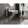 Mexen Orio Badezimmerunterschrank 80 cm mit Waschbecken Vela, 1 Schublade, Graphit matt/Weiß matt - 91A10-08023-1-BF66-W23M01