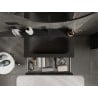 Mexen Orio armario de baño de 80 cm con lavabo Vela, 1 cajón, negro brillo/negro mate - 91A10-08023-1-BF70-W23M71
