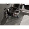 Mexen Orio szafka łazienkowa 80 cm z umywalką Vela, 1 szuflada, czarna mat - 91A10-08023-1-BF71-W23M71