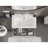 Mexen Orio mueble de baño de 80 cm con lavabo Vela, 2 cajones, blanco brillante - 91A10-08047-2-BFF00-W23M00