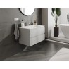 Mexen Orio vannitoakapp 80 cm koos Vela valamu, 2 sahtlit, hall matt/valge matt - 91A10-08047-2-BFF62-W23M01
