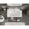 Mexen Orio vannitoakapp 80 cm koos Vela valamu, 2 sahtlit, hall matt/valge matt - 91A10-08047-2-BFF62-W23M01