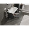 Mexen Orio szafka łazienkowa 80 cm z umywalką Vela, 2 szuflady, grafit mat/biała mat - 91A10-08047-2-BFF66-W23M01