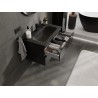 Mexen Orio badkamerkast 80 cm met wastafel Vela, 2 lades, zwarte glans/zwarte mat - 91A10-08047-2-BFF70-W23M71