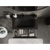 Mexen Orio mueble de baño 80 cm con lavabo Vela, 2 cajones, negro mate - 91A10-08047-2-BFF71-W23M71