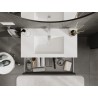 Mexen Orio gabinete de baño de 90 cm con lavabo Otis, 1 cajón, grafito mate/blanco mate - 91A10-09023-1-BF66-W18M01