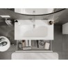Mexen Orio vannitoakapp 90 cm koos valamu Vela, 1 sahtel, valge läige - 91A10-09023-1-BF00-W23M00