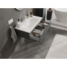 Mexen Orio mueble de baño de 90 cm con lavabo Vela, 1 cajón, grafito mate/blanco mate - 91A10-09023-1-BF66-W23M01