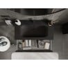 Mexen Orio 90 cm Bathroom Cabinet with Sink Vela, 1 drawer, black gloss/black matte - 91A10-09023-1-BF70-W23M71