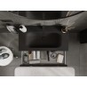 Mexen Orio armadietto da bagno 90 cm con lavabo Vela, 1 cassetto, nero lucido/nero opaco - 91A10-09023-1-BF70-W23M71