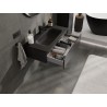 Mexen Orio gabinete de baño de 90 cm con lavabo Vela, 1 cajón, negro mate - 91A10-09023-1-BF71-W23M71
