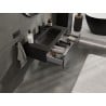 Mexen Orio szafka łazienkowa 90 cm z umywalką Vela, 1 szuflada, czarna mat - 91A10-09023-1-BF71-W23M71