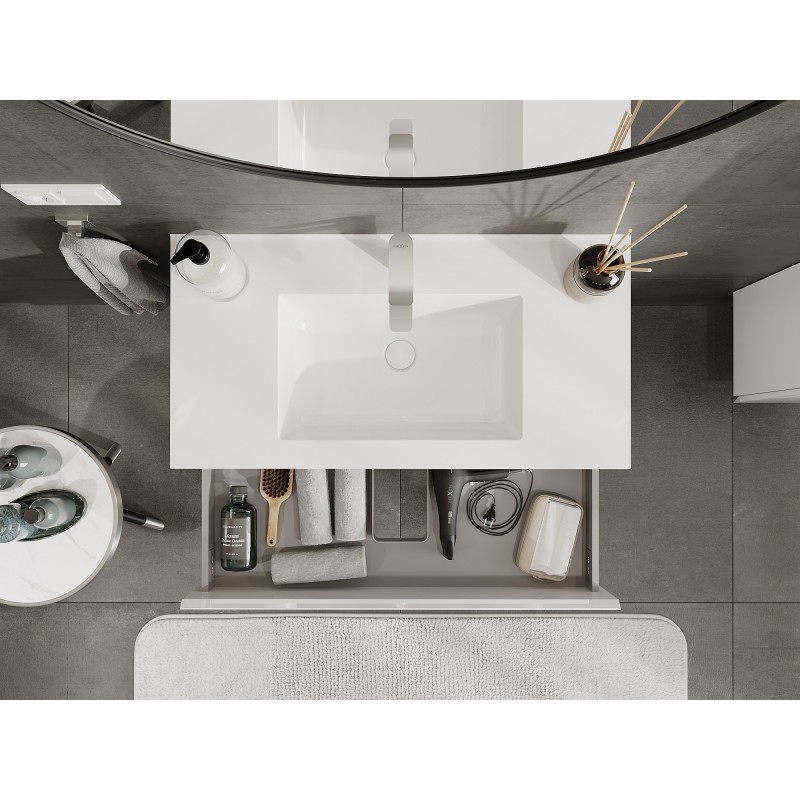 Mexen Orio mueble de baño 90 cm con lavabo Otis, 2 cajones, blanco brillo - 91A10-09047-2-BFF00-W18M00