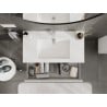 Mexen Orio 90 cm Bathroom Cabinet with Otis Sink, 2 Drawers, White Gloss - 91A10-09047-2-BFF00-W18M00
