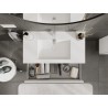 Mexen Orio 90 cm bathroom cabinet with Otis sink, 2 drawers, white matt - 91A10-09047-2-BFF01-W18M01
