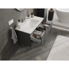 Mexen Orio szafka łazienkowa 90 cm z umywalką Otis, 2 szuflady, grafit mat/biała mat - 91A10-09047-2-BFF66-W18M01
