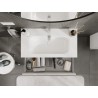 Mexen Orio meuble de salle de bains 90 cm avec lavabo Vela, 2 tiroirs, blanc brillant - 91A10-09047-2-BFF00-W23M00