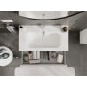 Mexen Orio bathroom cabinet 90 cm with Vela washbasin, 2 drawers, white matte - 91A10-09047-2-BFF01-W23M01
