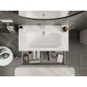 Mexen Orio bathroom cabinet 90 cm with Vela washbasin, 2 drawers, grey matte/white matte - 91A10-09047-2-BFF62-W23M01