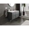 Mexen Orio armadietto da bagno 90 cm con lavabo Vela, 2 cassetti, grafite opaco/bianco opaco - 91A10-09047-2-BFF66-W23M01