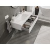 Mexen Orio bathroom cabinet 100 cm with Otis sink, 1 drawer, white gloss - 91A10-10023-1-BF00-W18M00