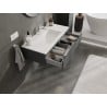 Mexen Orio meuble de salle de bain 100 cm avec lavabo Otis, 1 tiroir, graphite mat/blanc mat - 91A10-10023-1-BF66-W18M01