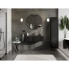 Mexen Orio armario de baño de 100 cm con lavabo Otis, 1 cajón, negro brillo/negro mate - 91A10-10023-1-BF70-W18M71