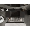 Mexen Orio mobile bagno 100 cm con lavabo Otis, 1 cassetto, nero lucido/nero opaco - 91A10-10023-1-BF70-W18M71