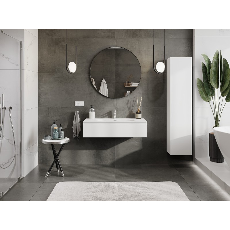 Mexen Orio mueble de baño 100 cm con lavabo Vela, 1 cajón, blanco mate - 91A10-10023-1-BF01-W23M01