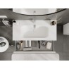 Mexen Orio 100 cm vannitoakapp valamuga Vela, 1 saht, valge matt - 91A10-10023-1-BF01-W23M01