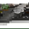 Mexen Matias Granitspüle 1,5-beckig mit Abtropffläche und Telma Küchenarmatur, schwarz/gold - 6502-75-670200-00