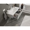 Mexen Orio meuble de salle de bain 100 cm avec lavabo Vela, 1 tiroir, gris mat/blanc mat - 91A10-10023-1-BF62-W23M01