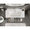 Mexen Orio vannitoakapp 100 cm koos valamu Velaga, 1 sahtel, hall matt/valge matt - 91A10-10023-1-BF62-W23M01