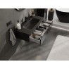 Mexen Orio Bathroom Cabinet 100 cm with Vela Washbasin, 1 Drawer, Black Gloss/Black Matte - 91A10-10023-1-BF70-W23M71