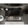Mexen Orio vannitoakapp 100 cm koos valamu Vela, 1 sahtel, must matt - 91A10-10023-1-BF71-W23M71