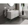 Mexen Orio bathroom cabinet 100 cm with Otis washbasin, 2 drawers, gray matte/white matte - 91A10-10047-2-BFF62-W18M01