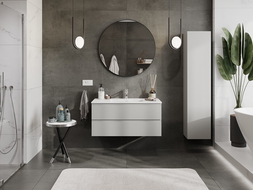 Mexen Orio mobile da bagno 100 cm con lavabo Otis, 2 cassetti, grigio opaco/bianco opaco - 91A10-10047-2-BFF62-W18M01
