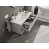 Mexen Orio bathroom cabinet 100 cm with Otis washbasin, 2 drawers, gray matte/white matte - 91A10-10047-2-BFF62-W18M01
