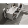 Mexen Orio mueble de baño de 100 cm con lavabo Otis, 2 cajones, gris mate/blanco mate - 91A10-10047-2-BFF62-W18M01