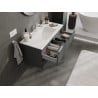 Mexen Orio armario de baño 100 cm con lavabo Otis, 2 cajones, grafito mate/blanco mate - 91A10-10047-2-BFF66-W18M01