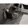 Mexen Orio mueble de baño de 100 cm con lavabo Otis, 2 cajones, negro brillo/negro mate - 91A10-10047-2-BFF70-W18M71