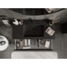 Mexen Orio mobile da bagno 100 cm con lavabo Otis, 2 cassetti, nero lucido/nero opaco - 91A10-10047-2-BFF70-W18M71