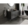 Mexen Orio meuble de salle de bain 100 cm avec lavabo Otis, 2 tiroirs, noir mat - 91A10-10047-2-BFF71-W18M71