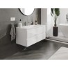 Mexen Orio Badezimmerschrank 100 cm mit Waschbecken Vela, 2 Schubladen, weiß glänzend - 91A10-10047-2-BFF00-W23M00