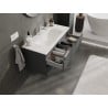 Mexen Orio armoire de salle de bain 100 cm avec lavabo Vela, 2 tiroirs, graphite mat/blanc mat - 91A10-10047-2-BFF66-W23M01