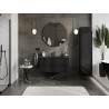 Mexen Orio mueble de baño de 100 cm con lavabo Vela, 2 cajones, negro brillo/negro mate - 91A10-10047-2-BFF70-W23M71